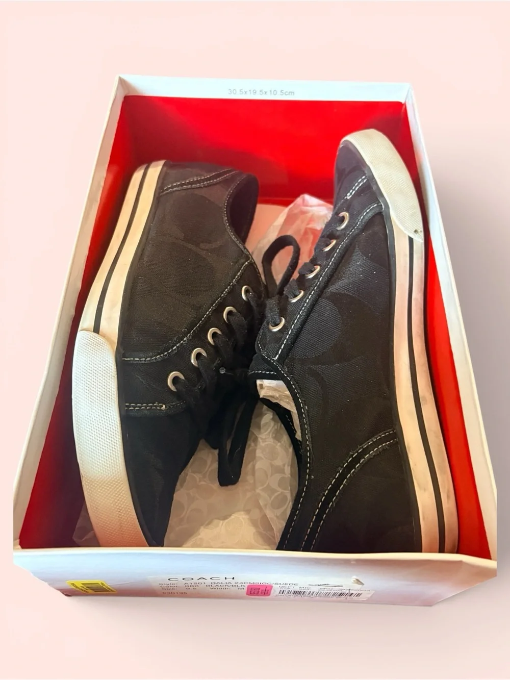 Coach Black Suede Dalia Flats